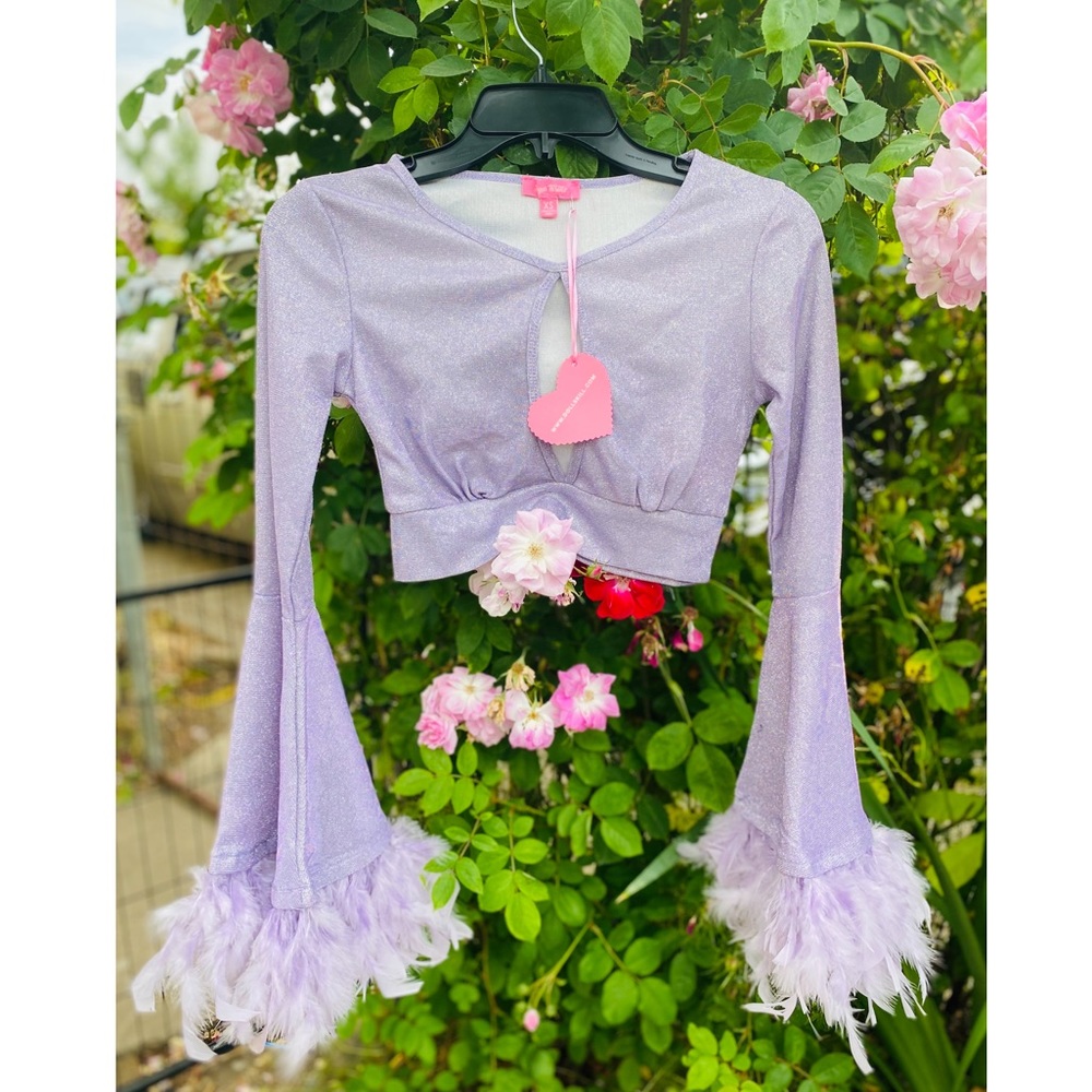 Dolls Kill | Sugar Thrillz | Flights Of Fancy Bell Sleeve Crop Top